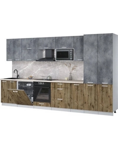 Кухонный гарнитур Интерлиния Мила Лайт 3.6-ПМ2