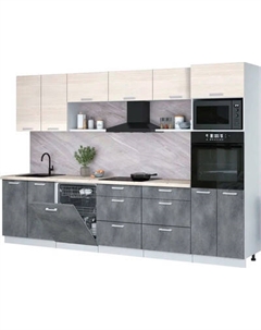 Кухонный гарнитур Интерлиния Мила Лайт 3.2-ПМ1