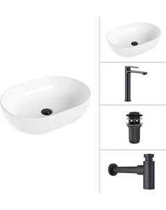 Умывальник со смесителем Lauter 21836A + Moon 21СК8691BS + сифон 21635B + дон.клапан 21190B