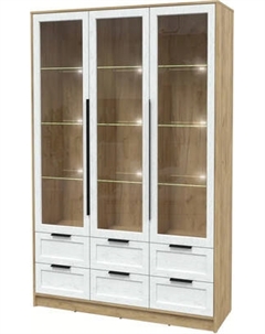 Шкаф с витриной Интерлиния Концепт Тренд КТ-ШВ3 с подсветкой