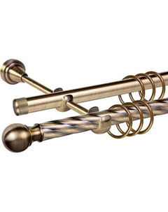 Карниз для штор АС ФОРОС Grace D19К/19Г + наконечники Шар Стюард Ас форос