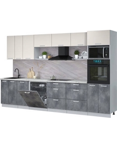 Кухонный гарнитур Интерлиния Мила Лайт 3.4-ПМ1-2