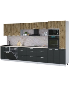 Кухонный гарнитур Интерлиния Мила Лайт 3.9-ПМ1