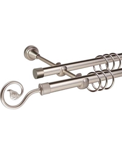 Карниз для штор АС ФОРОС Grace D19Г/19Г + наконечники Завиток одинарный Ас форос