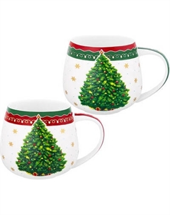 Набор кружек Elan Gallery New Bone China Новогодняя елка / 420797 Elan gallery