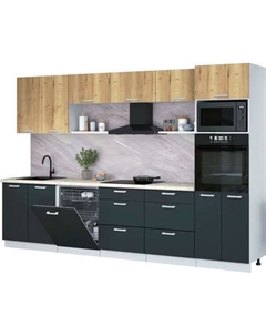 Кухонный гарнитур Интерлиния Мила Лайт 3.2-ПМ1