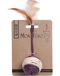 Игрушка для кошек Mon Tero Eco Мячик с пером / 60304 Mon tero