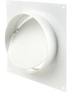 Соединитель воздуховода Семь ветров С настенной пластиной с обратным клапаном 100мм / 1511