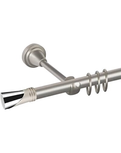 Карниз для штор АС ФОРОС Grace D19Г + наконечники Вега хром Ас форос