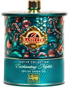 Чай листовой Basilur Праздничная коллекция Очаровательные ночи зеленый