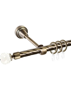 Карниз для штор АС ФОРОС Grace D19К + наконечники Кристалл Ас форос