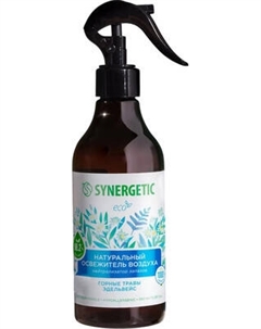 Освежитель воздуха Synergetic Горные травы и эдельвейс. Гипоаллергенный биоразлагаемый