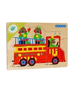 Развивающая игрушка Woody Рамка-вкладыш Пожарные / 02093