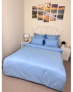 Комплект постельного белья Реноме 1.5сп Графитовая коллекция Небесный Ss-004