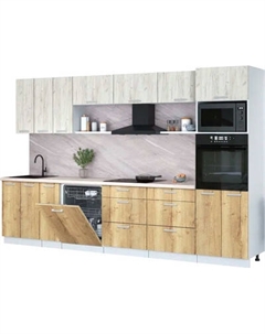 Кухонный гарнитур Интерлиния Мила Лайт 3.3-ПМ1-2