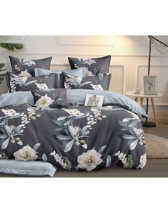 Комплект постельного белья Реноме 1.5сп Оливковая коллекция. Простыня на резинке УУ 7070