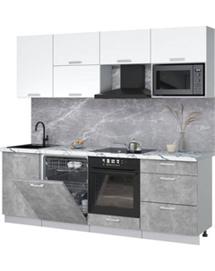 Кухонный гарнитур Интерлиния Мила Лайт 2.3-ПМ2