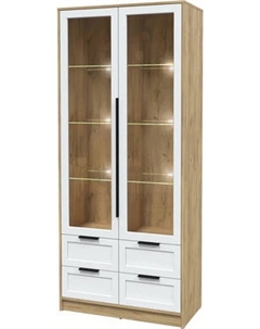 Шкаф с витриной Интерлиния Концепт Тренд КТ-ШВ2 с подсветкой