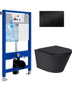 Инсталляция с подвесным унитазом Lauter Longer 21901002 с кнопкой 219704F