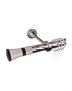 Карниз для штор АС ФОРОС Grace D25К составной + наконечники Люксор черный Ас форос