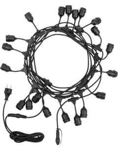 Провод для гирлянд General Lighting Gen-Beltlight-10M-40E27-IP65 Black / 663005 General lighting