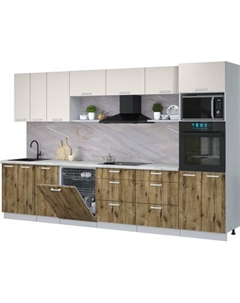 Кухонный гарнитур Интерлиния Мила Лайт 3.4-ПМ1-2