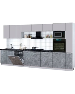 Кухонный гарнитур Интерлиния Мила Gloss 3.8-ПМ1