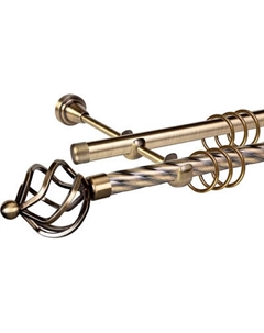 Карниз для штор АС ФОРОС Grace D19К/19Г + наконечники Булава Ас форос