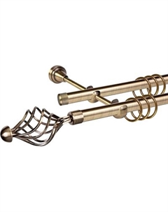 Карниз для штор АС ФОРОС Grace D19Г/19Г + наконечники Ажур Ас форос