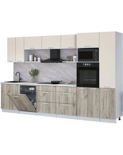 Кухонный гарнитур Интерлиния Мила Лайт 3.4-ПМ1