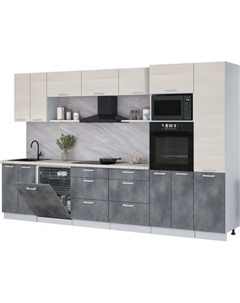 Кухонный гарнитур Интерлиния Мила Лайт 3.4-ПМ1