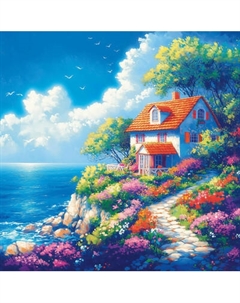 Набор алмазной вышивки Феникс+ Домик у моря / 71389 Feniks