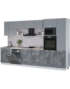 Кухонный гарнитур Интерлиния Мила Лайт 3.4-ПМ1