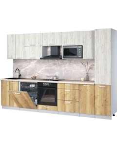 Кухонный гарнитур Интерлиния Мила Лайт 3.2-ПМ2