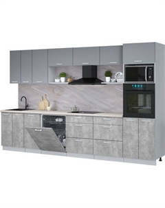 Кухонный гарнитур Интерлиния Мила Лайт 3.4-ПМ1-2