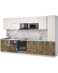 Кухонный гарнитур Интерлиния Мила Лайт 3.4-ПМ2