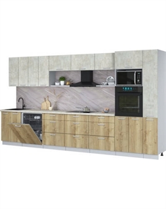 Кухонный гарнитур Интерлиния Мила Лайт 3.9-ПМ1