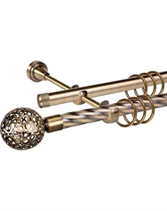 Карниз для штор АС ФОРОС Grace D19К/19Г + наконечники Метеор Ас форос