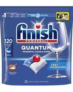 Капсулы для посудомоечных машин Finish Powerball Quantum AIO Fresh