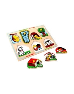 Развивающая игрушка ЛЭМ Рамка-вкладыш. Кто где живет / 1421 Лэм