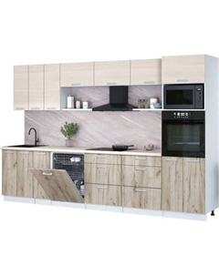 Кухонный гарнитур Интерлиния Мила Лайт 3.3-ПМ1-2