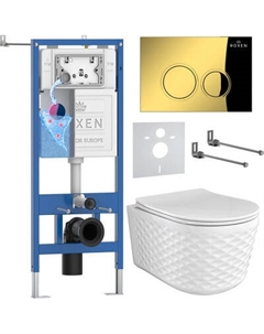 Унитаз подвесной с инсталляцией Roxen StounFix Dual Fresh 979013