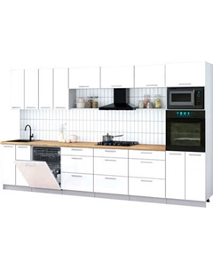 Кухонный гарнитур Интерлиния Мила Gloss 3.6-ПМ1-2