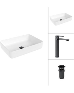 Умывальник со смесителем Lauter 21487-50 + Moon 21СК8691BS с донным клапаном 21190B