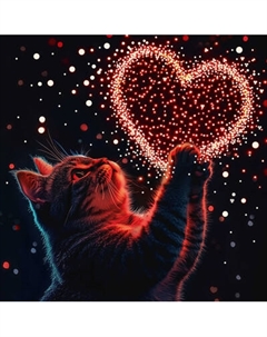 Набор алмазной вышивки Феникс+ Котенок с сердечком / 71437 Feniks