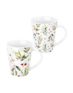 Набор кружек Elan Gallery Зеленые веточки / 880203 Elan gallery