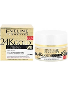Крем для лица Eveline Cosmetics 24k Gold Эксклюзивный ультравосстанавливающий 60+ Eveline cosmetics