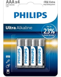 Комплект батареек Philips Ultra Alkaline AAA LR03