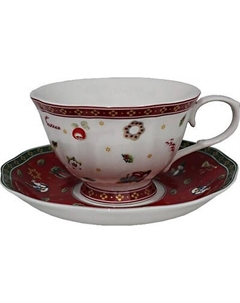 Чашка с блюдцем Lenardi Новый год 105-591