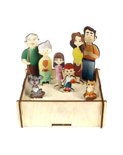 Развивающая игра WoodLand Toys Семья. Набор для песка / 143201 Woodland toys